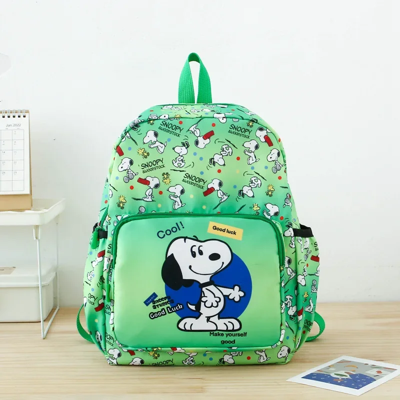 Mochila escolar de clase media para guardería de Snoopy, mochilas bonitas para niñas, mochila para niños de 34x27x12cm, mochila para niños de dibujos animados