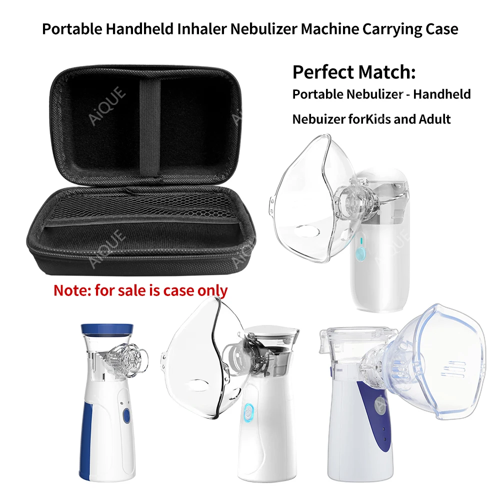 

AiQUE противоударный водонепроницаемый чехол для хранения для распылителя, медицинское бесшумное ультразвуковое паровое устройство для вдыхания, для взрослых и детей