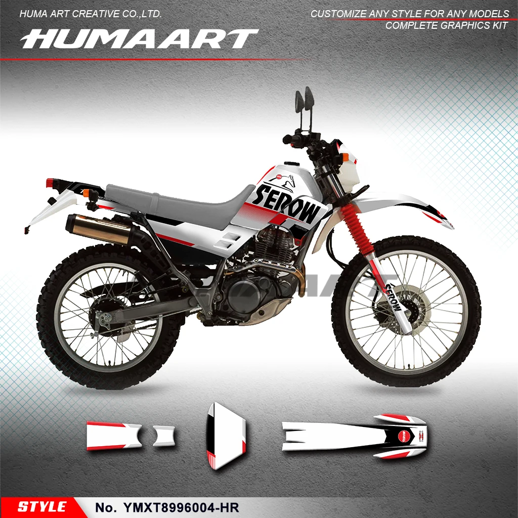 

HUMAART Graphics Kit Stickers Set for Yamaha XT225 XT 225 Serow 1989-1996 Restyle, YMXT8996004-HR