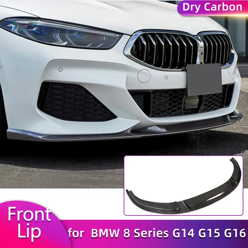 Prepreg Trockencarbon Frontstoßstangenlippe Spoiler für BMW 8er G14 G15 G16 M-Sport 2018-2022 Frontspoilerlippe Schutz Bodykit