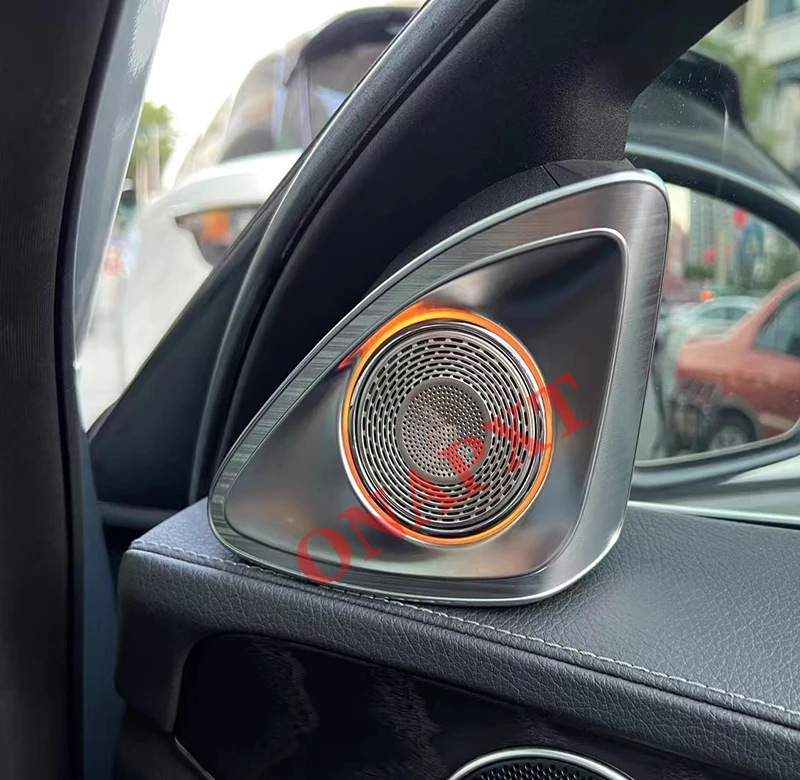 For Benz W223 W222 X253 W254 W205 W206 W213 C/E/S/GLC Aircraft Floating 4D Rotary Tweeter Door Side Treble Speaker Ambient Light