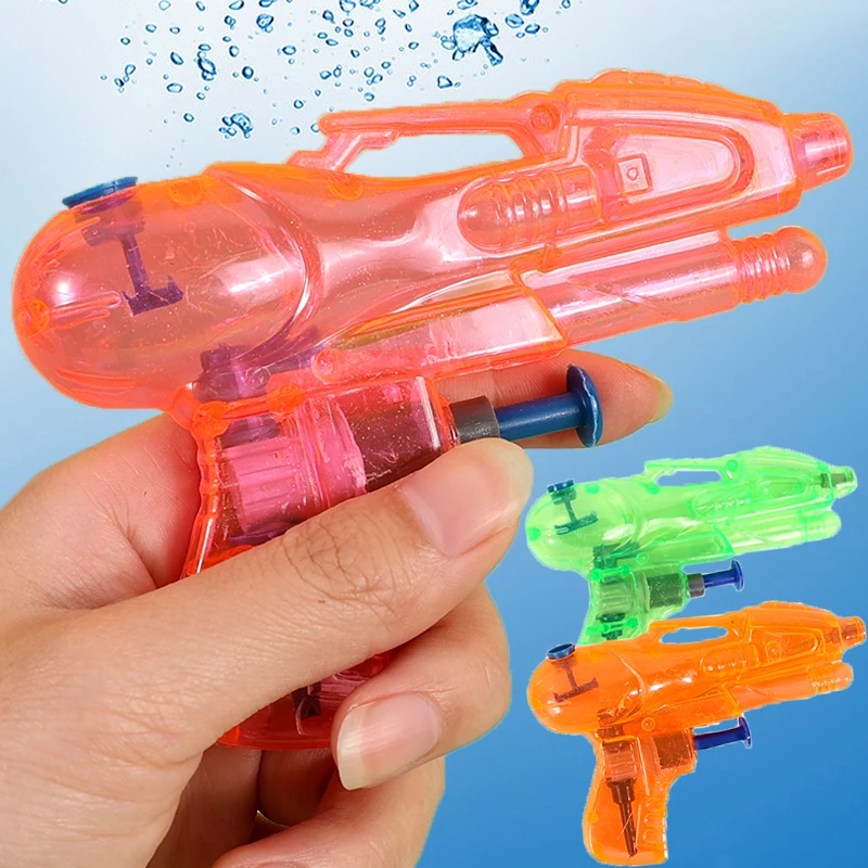 

Children's Water Gun Toys Mini Transparent Squirt Water Guns Boys Kids Small Size Spray Fighting Game Beach Blaster Toys Gifts