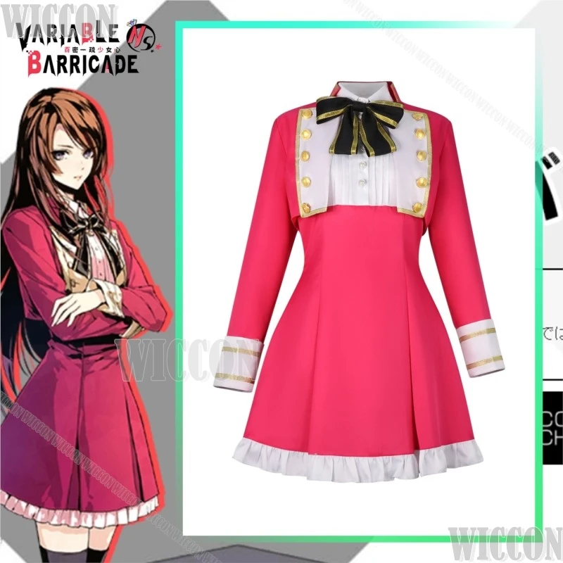 

Переменная Баррикада Hibari Tojo Heroine Косплей Костюм парик Платье Хэллоуин Розовое Платье Лолиты Аниме Игра Женщины Navidad Carnaval