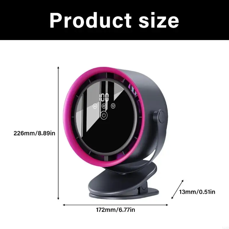 Fã poderoso e silencioso com bateria e textura plástica ajustável 5 velocidades N58D