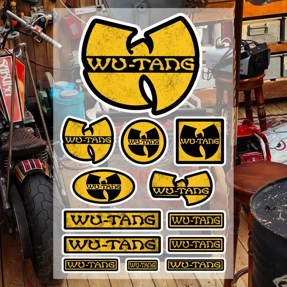 C-lassic W-utang Clan Vintage Aesthetic Graffiti Waterproof PVC Stickers for Car Motorcycle Skateboard Helmet Notebook
