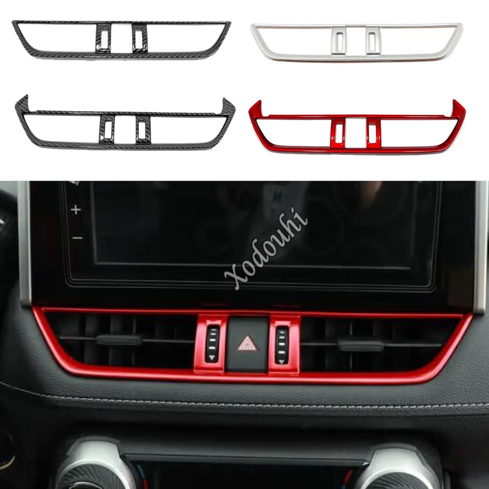 For Toyota RAV4 2019 2020 2021 2022 2023 Sticker Body Enter Console Panel Decoration Cover Chromium Outlet Vent Hood Trim 1PCs