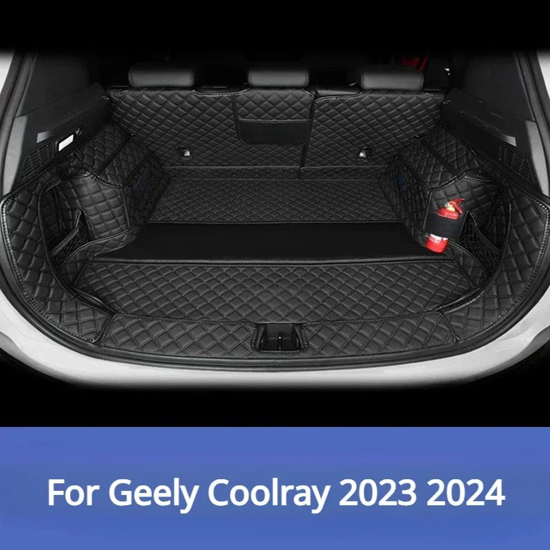 For Geely Coolray 2023 2024 Accessories BinYue Car Trunk Mats Custom Cargo Liner All Surrounded Rear AUTO Tail Boot Tray