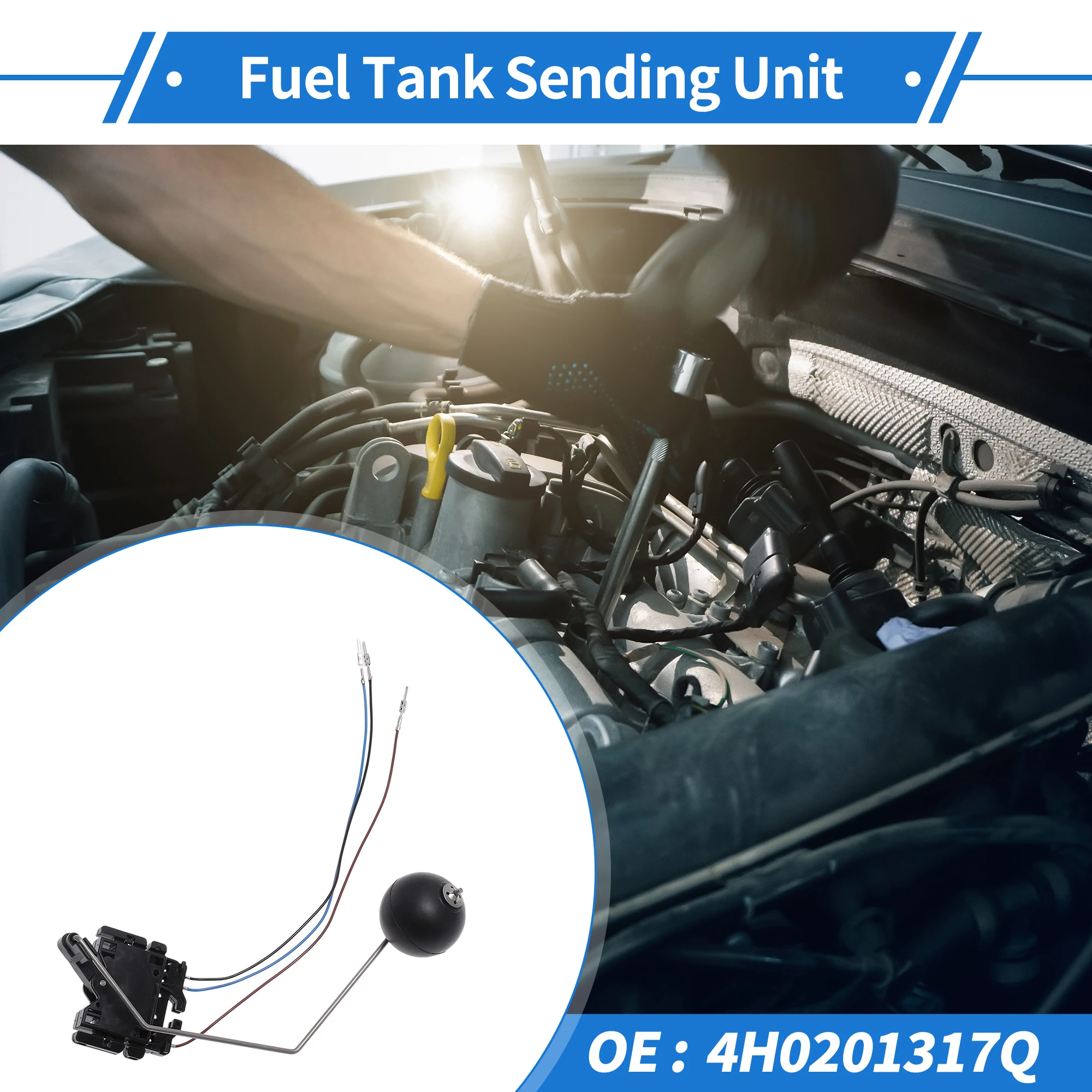 UXCELL Fuel Tank Sending Unit Compatible for Volkswagen Sharan 2013-2016 No.4H0201317Q