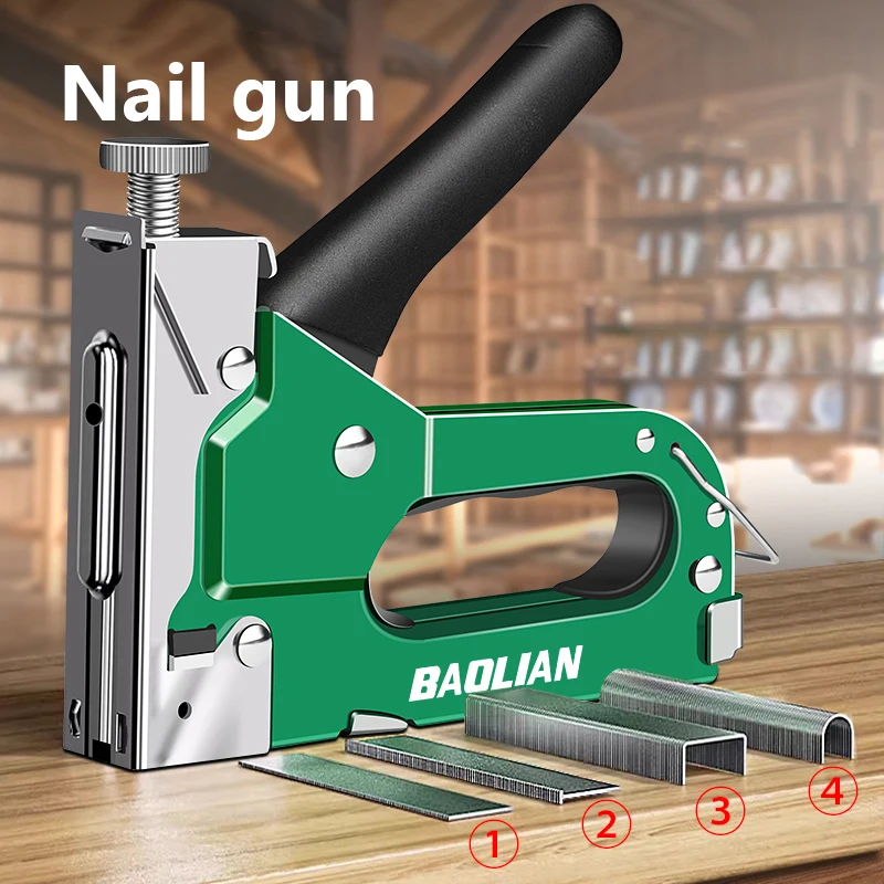 

Manual Nailing Gun for Wood Stainless Steel Metal Carpentry Hand Tool for Home/DIY for Fixing Material, Decoration Air Nail Gun