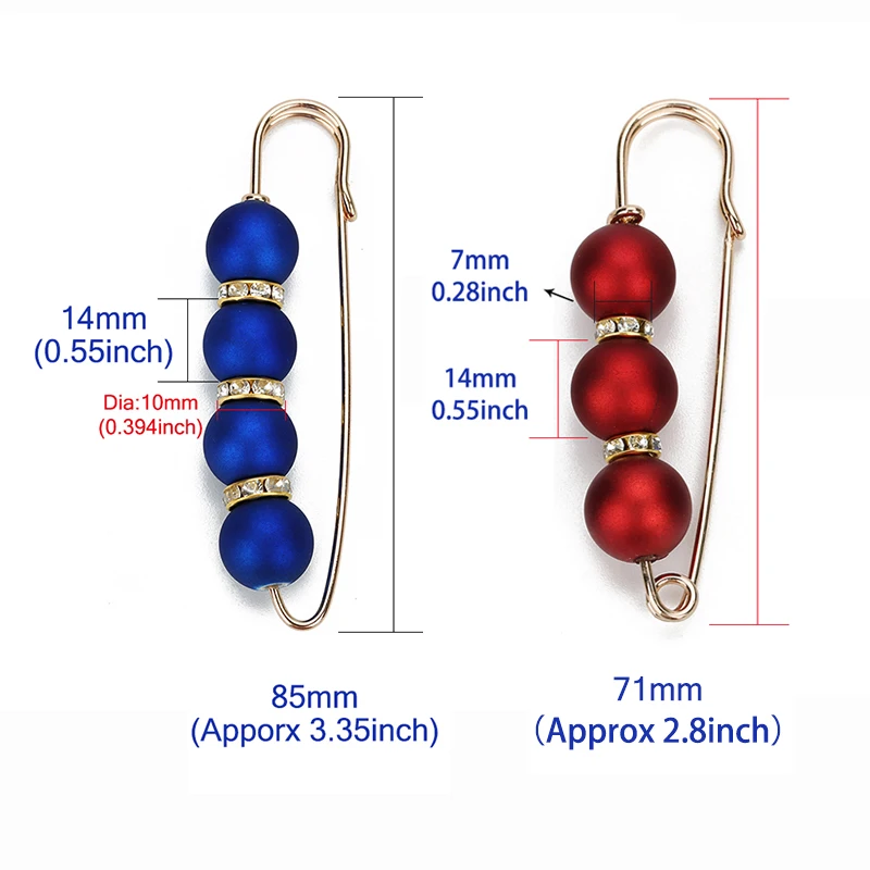 5pcs/lot Imitation Pearl Rhinestone Brooch Skirt Artifact Waist Pin Pants Scarf Fixed Safety Pin for Jewelry Clothing Accessorie