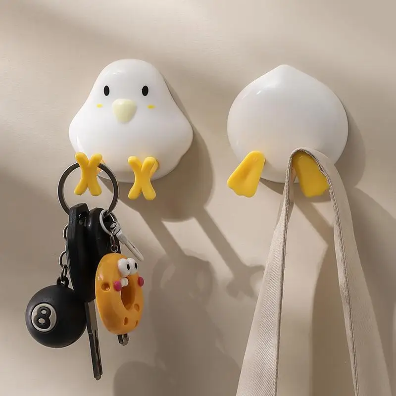 1/2Pcs Cable Rack Chicken Duck Shape Cable Holder Strong Load Bearing Data Cable Storage Hook Wall Mounted Space Saving Rack