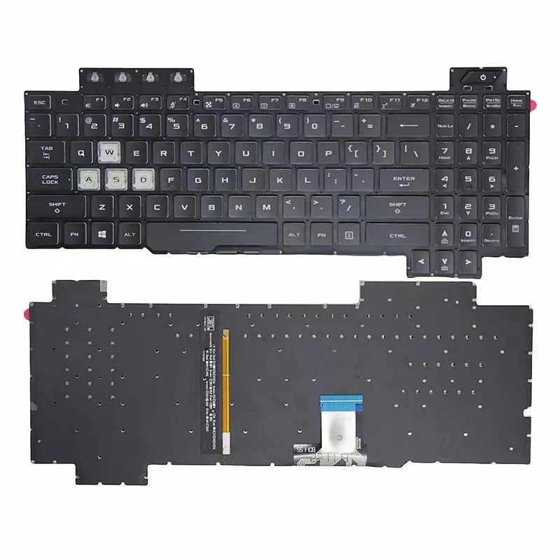 For ASUS FX80 FX86 FX95 FX505 504 705 ZX80 FZ80 GL703G US Layout Keyboard