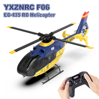 YXZNRC F06 EC135 RC Helicopter 2.4G 6CH 6 Axis Gyro Model 1:36 Scale RTF Direct Drive Brushless Roll Flybarless Aircraft Toys