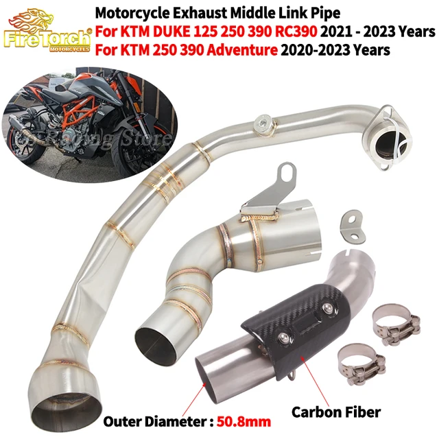 Slip On For KTM DUKE 125 250 390 Adventure RC390 2020 - 2023 Motorcycle  Exhaust System Modifide Muffler Front Middle Link Pipe - AliExpress