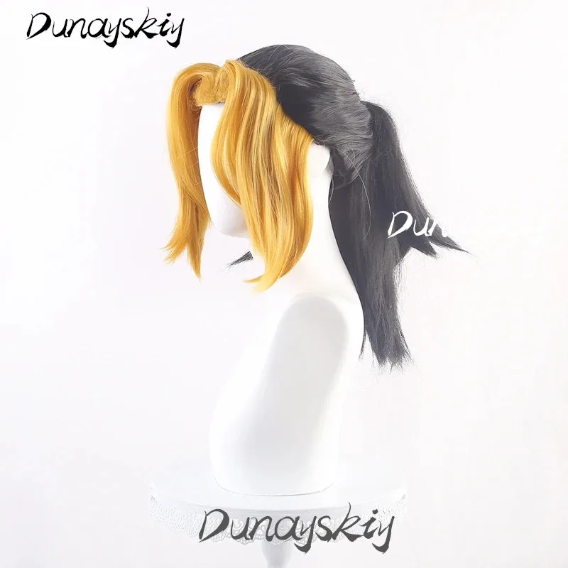 

DY20Makio Cosplay Costume Set Wig Yellow Black Hair Anime Manga Roleplay Cosplay Event Dress Up Halloween Party Costumized Outfi