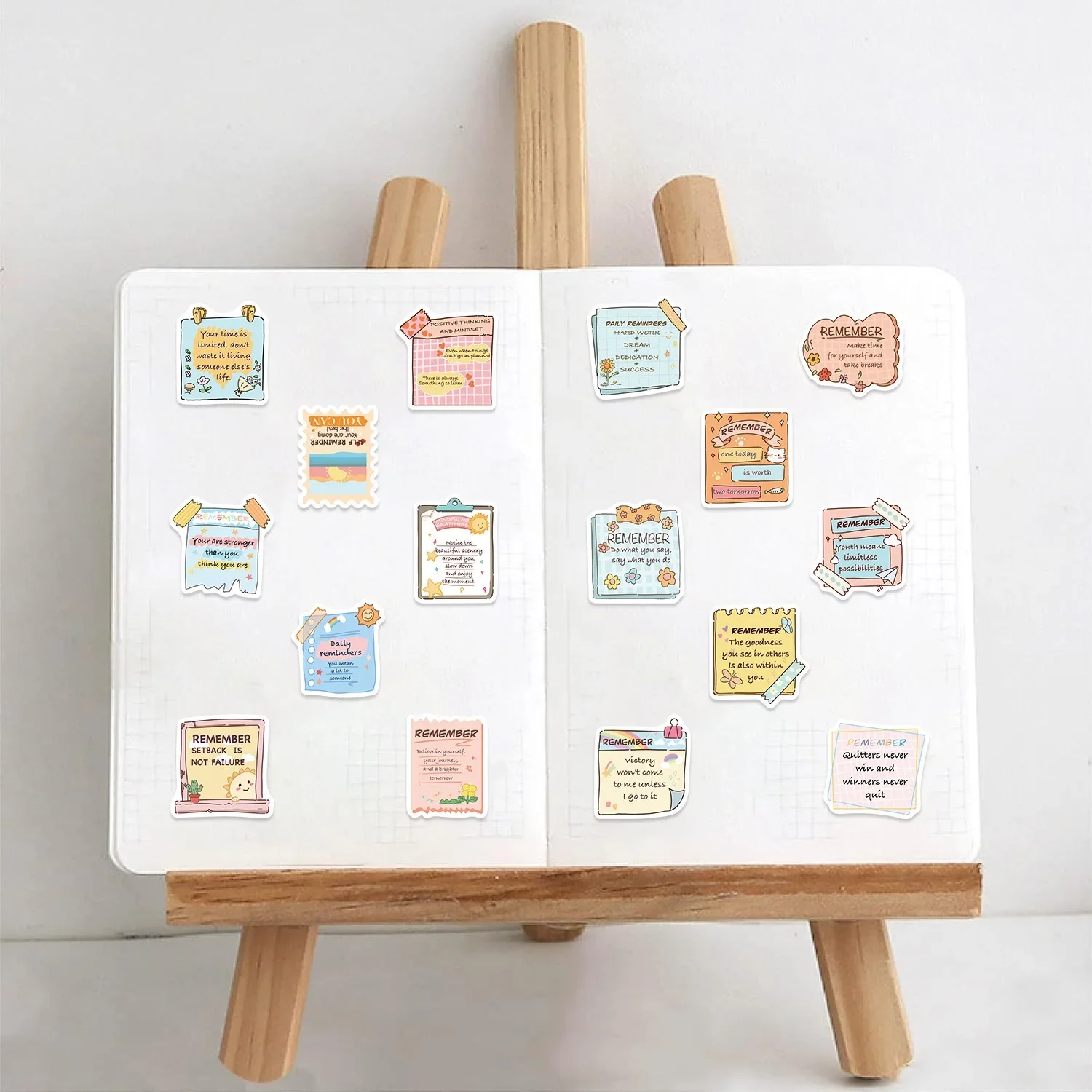 10/50pcs Inspirational Words Test Stickers Motivational Quotes Decals DIY Notebook Fridge Laptop Luggage Toy Graffiti Sticker