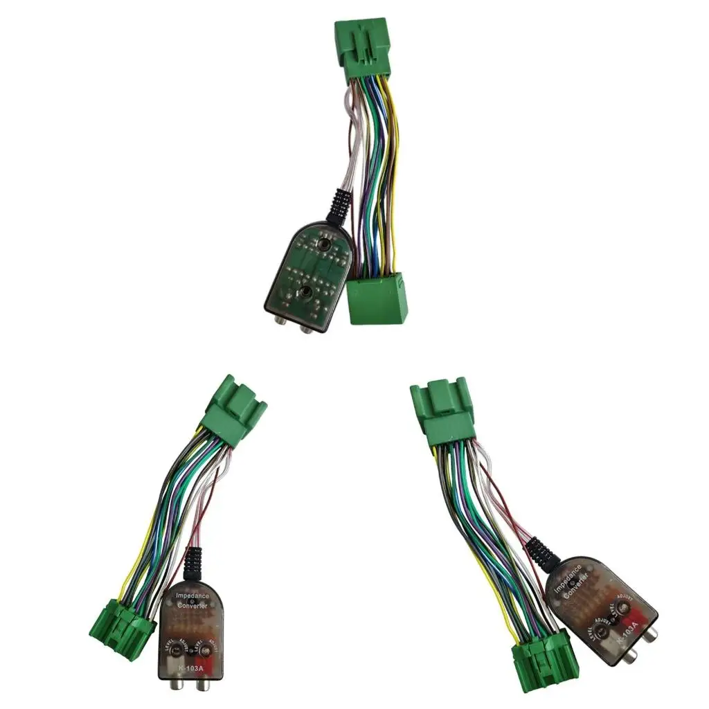 Car Stereo High to Low Subwoofer Stereo Impedance Converter Wiring Harness 12V