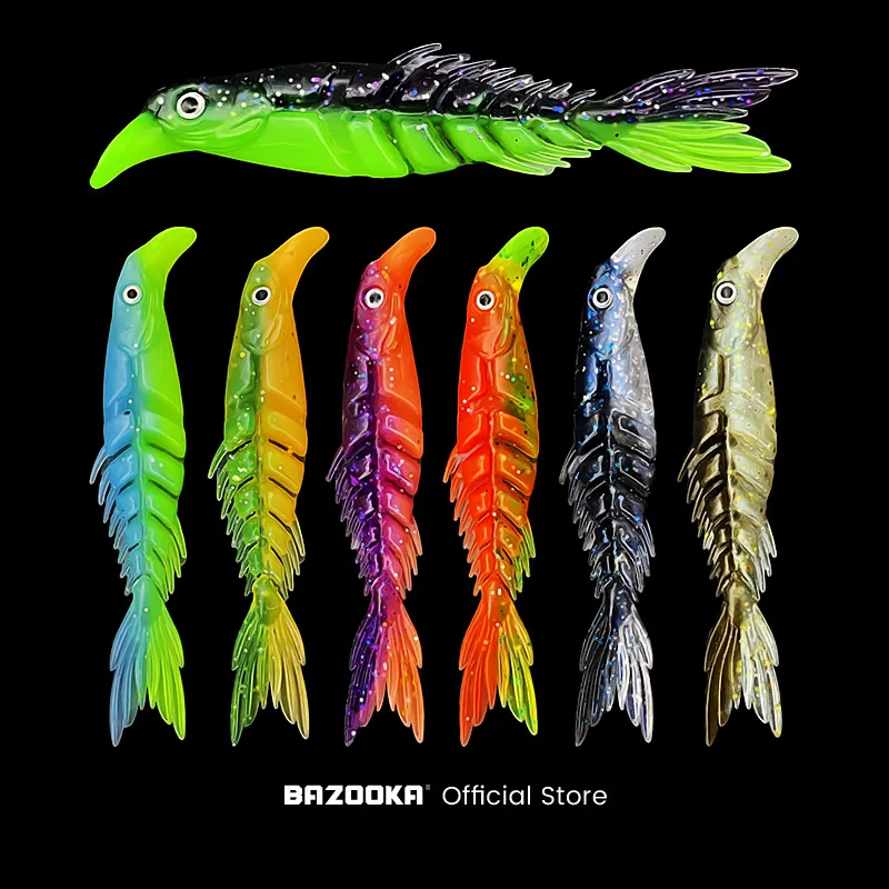 Bazooka Fishing Lure Dual Color Scissor Tail Leurre  High Strength Slowing Sinking Bait Swimbait Bass Pike Fishing Bait Tackle