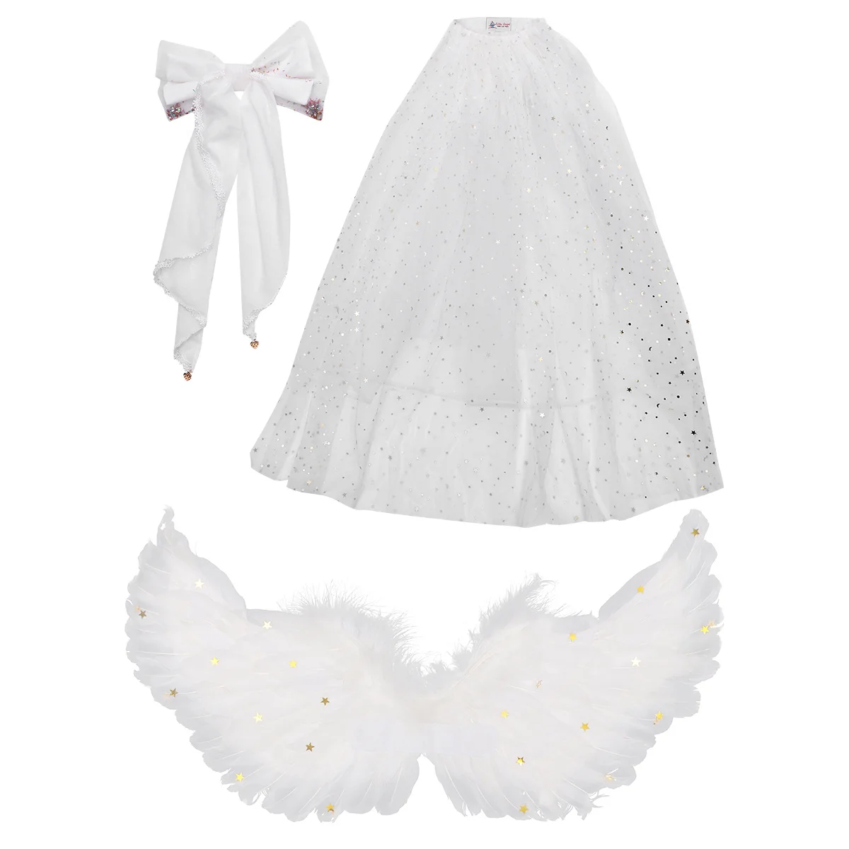 

Lovely Angel Wring Gauze Dress Girls Performance Costume Medium Festival Party Stage Photography Birthday Gift