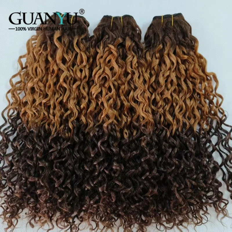 10A T4/30/4 موجة المياه أومبير الملونة الشعر البشري حزم 100% وصلات شعر بشرية 3/4 حزمة صفقات ينسج الشعر البشري