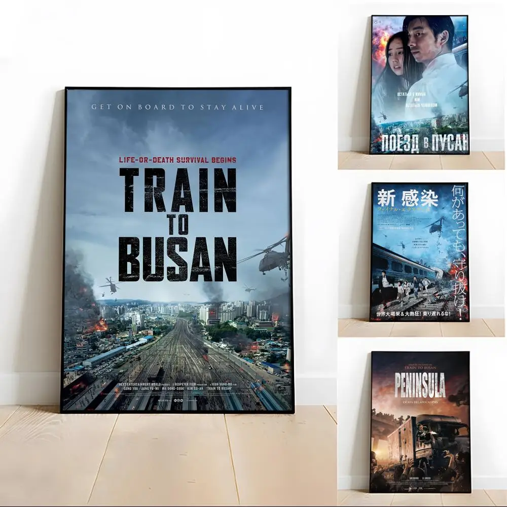 T-Train to Busan Painting Calligraphy Minimalist Print Canvas Poster Unframed Wall Art For Home Office Decor - Image 2