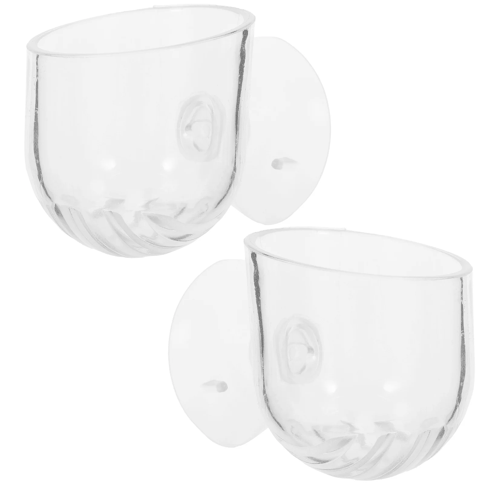 2 قطعة كوب نباتي مائي وعاء نبات زجاجي ممتاز مع أكواب شفط مزدوجة لتزيين خزان الأسماك مظهر طبيعي #3