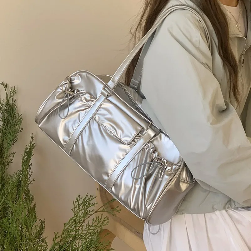 

Silver Shoulder Tote Bag for Women High Quality Luxury Woman Fashion Brand Designer Large Female Handbags Ladies Hand Bags