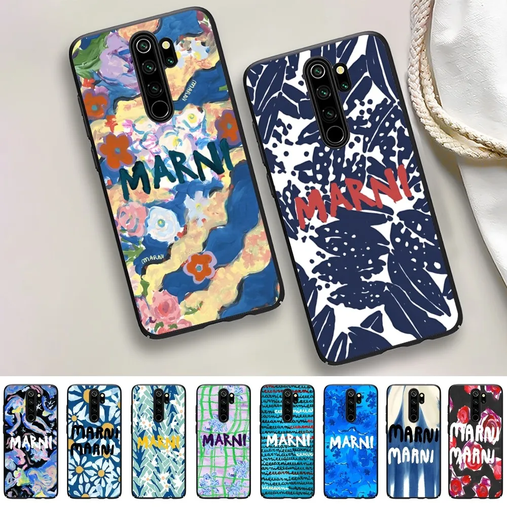 Luxury Flower M-Marni Design For Redmi 5 6 7 8 9 10 plus pro 6 7 8 9 A GO K20 K30 K40 pro plus F3 Fundas