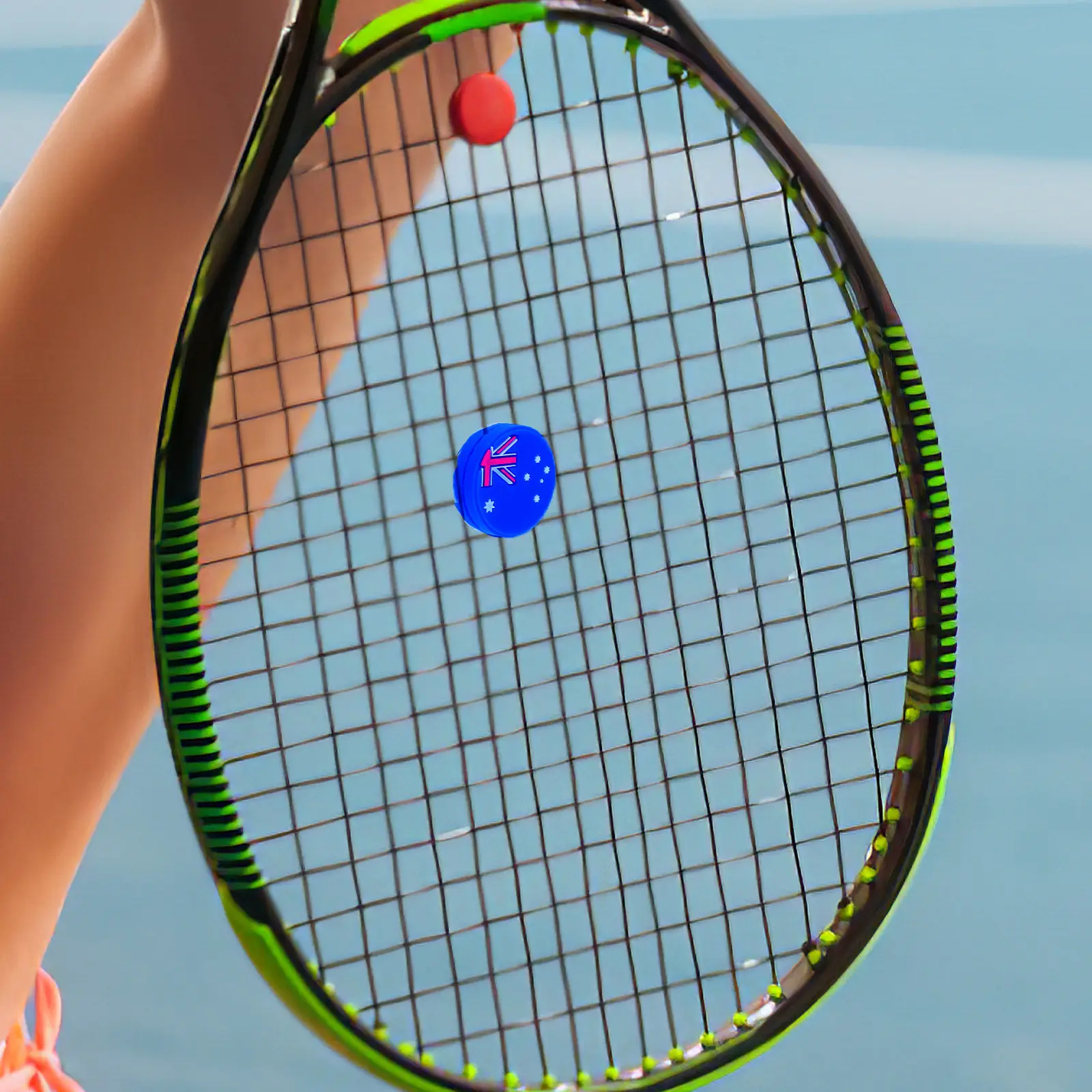 Silicone Tennis Racket Dampeners 6 Pack National Flag Pattern Vibration Shock Absorber Accessories