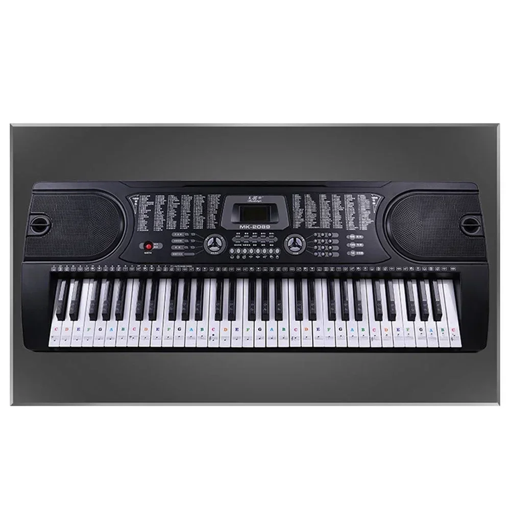 Piano Keyboard Sticker Beginner Colorful For 88/61/54/49/37Key Keyboard Stickers Note Transparent High Quality