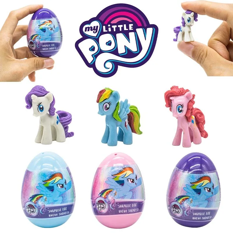 Hasbro My Little Pony Surprise Egg z naklejkami Zabawka Huevo Sorpresa Pink Pie Twilight Sparkle Figurki z kreskówek na prezenty dla dzieci