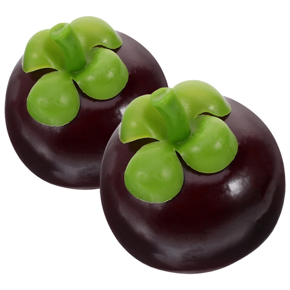 

2pcs Simulated Mangosteen Car Roof Decoration Artificial Fruit Antenna Topper Ball Cute Exterior Accessories For Auto Styling