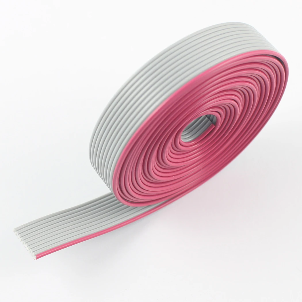 1Meter 1.27mm Pitch 10/12/14/16/18/20/26/30/34/40/50/60/64 Pin Wire Grey Flat Ribbon Cable 28 AWG For 2.54mm IDC FC Connector