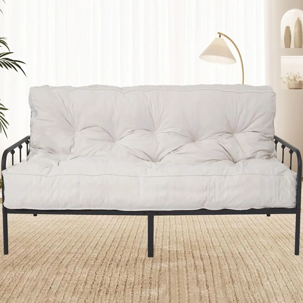 8” Queen Size uton MattrSoa Bed, Extra Thick oldable loor Mattr, Shredded oam illing or Adults/Teens/Pets with No Assembly Neede