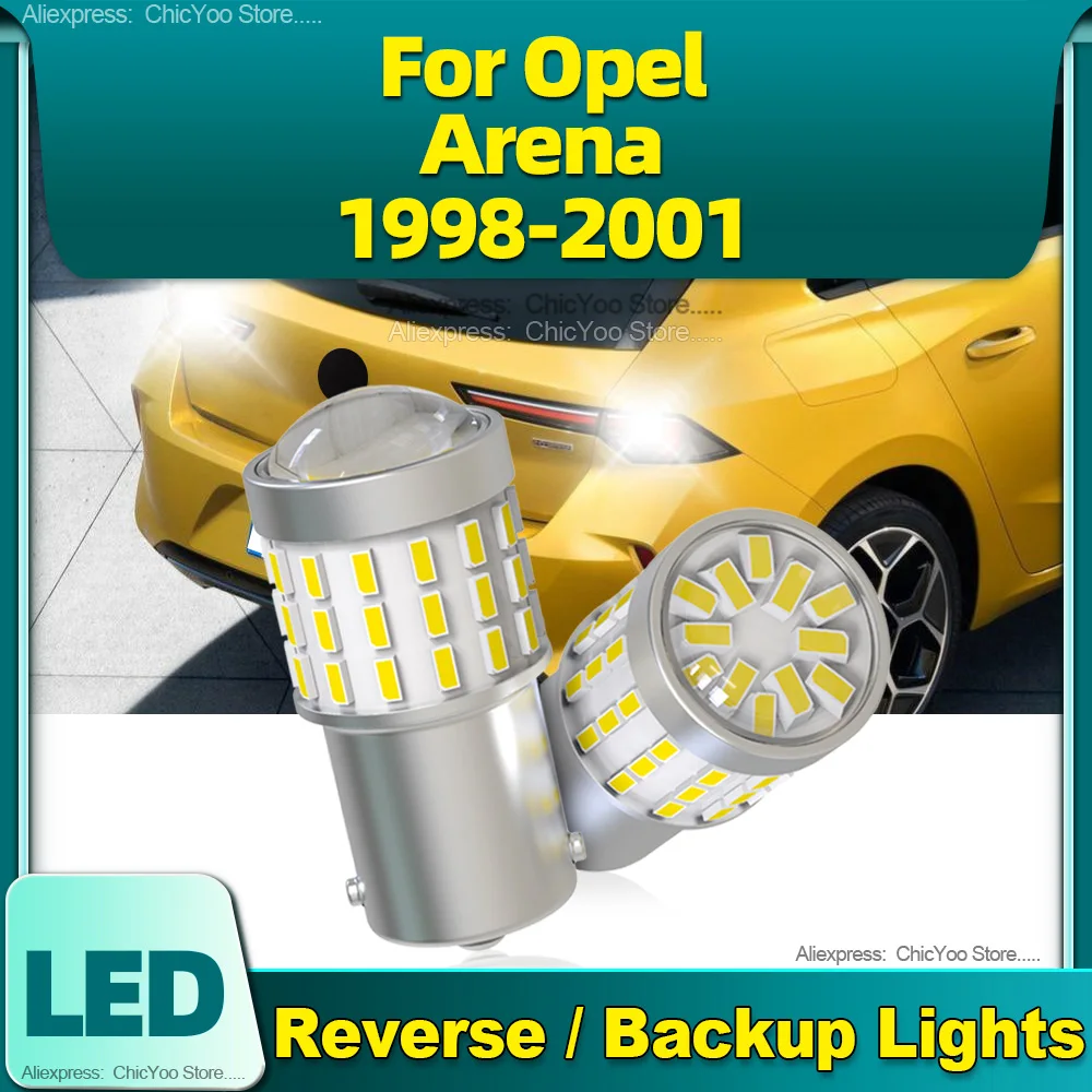 

2Pcs P21W LED Reverse Light Backup Lamp 1156 BA15S 12V High Quality Plug-N-Play 1800LM For Opel Arena 1998 1999 2000 2001