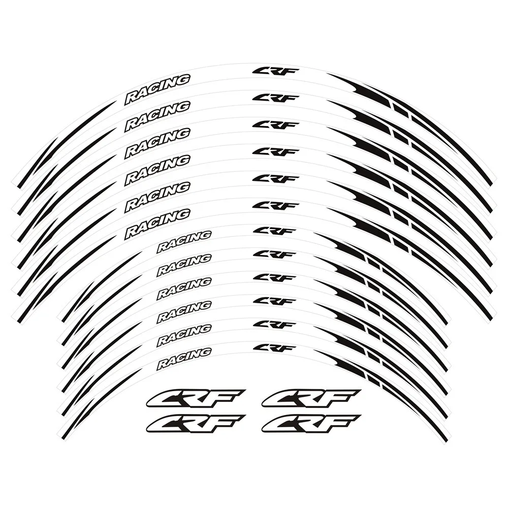 Reflective Outer Tire Rim Stickers Wheels Decal Tape For HONDA CRF 250L/F/LE/R/X Motorcycle Stickers Decals