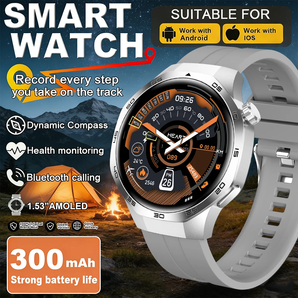 

NEW Smart Watch Men Watch 5 Max AMOLED HD Screen Bluetooth Call GPS Trajectory NFC Heart Rate Compass SmartWatches 2025 New