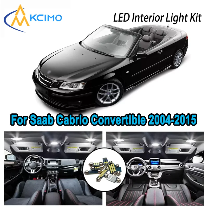 

For Saab 9-3 93 Cabrio Convertible 2004-2015 Premium Bright LED Interior Dome Map Trunk Light Kit Car Led Lamps Canbus No Error