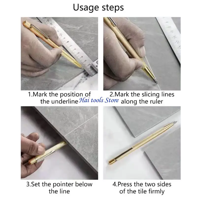 X37E 5 Stück Anti-Rutsch-Griff-Ritzstifte, professionelle Steingravur, Fliesenarbeiten