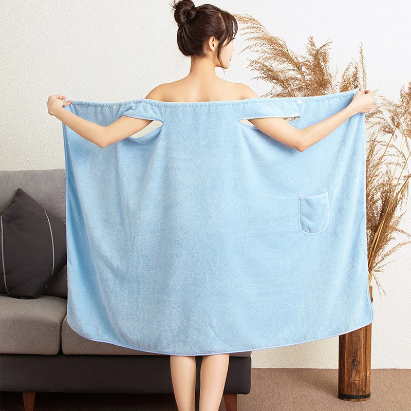 Upgrade the new bath towel women's summer 2021 can wear a wrapped Bath skirt to absorb water and quickly dry hair. Household