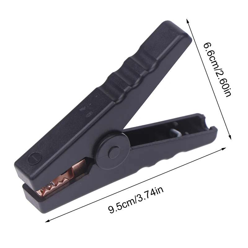 2Pcs 100A Crocodile Alligator Clips Car Battery Chargers Insulated Clamp Plastic Handle Test Alligator Clip For Electric Project view 6