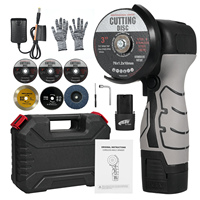 Cordless Angle Grinder 7000RPM Electric Grinding Tool Mini Grinder with 2Pcs 16.8V 2000mAh Battery and Cutting Blade