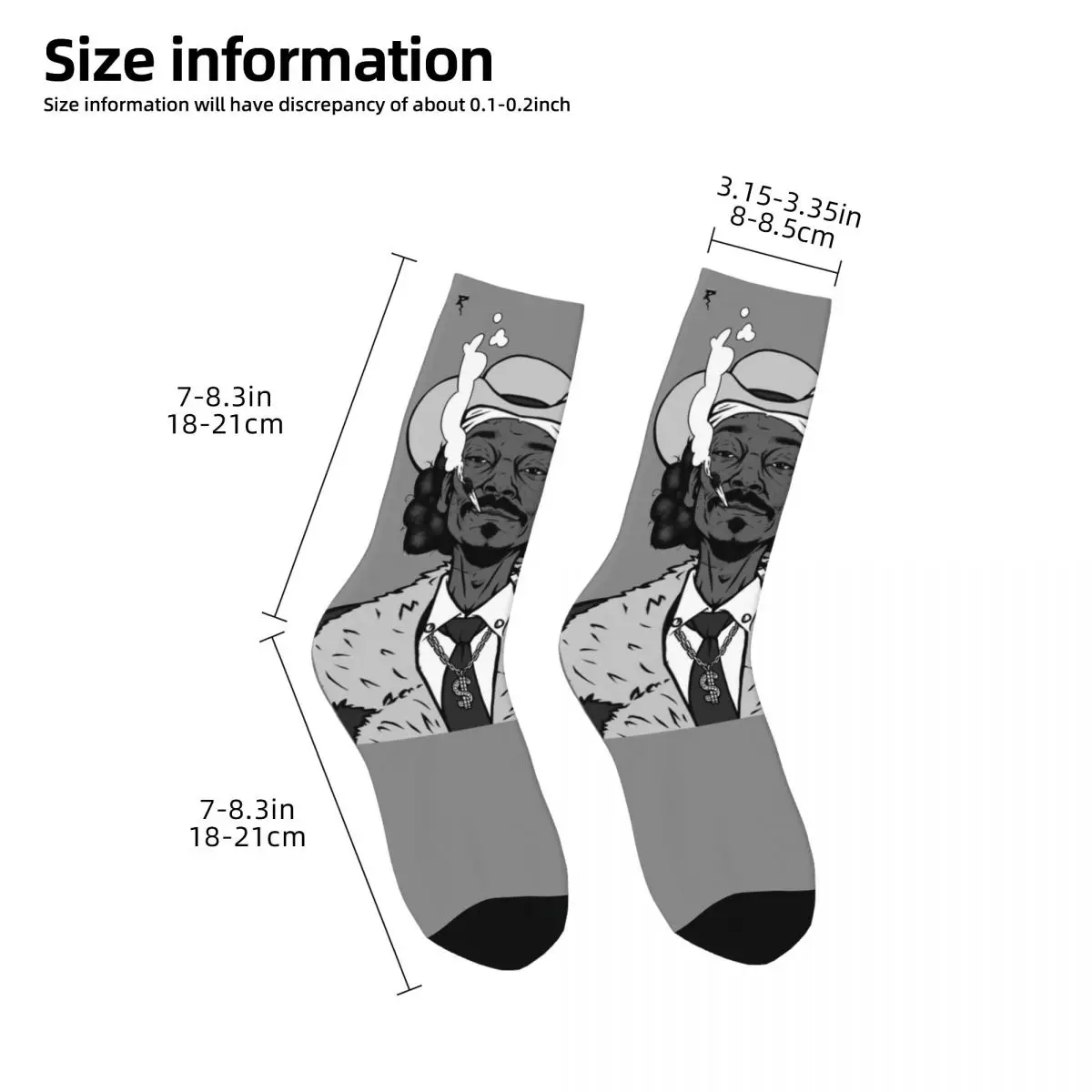 Hip Hop Rapper Snoop Dogg Socks Men Women Polyester Casual Socks Harajuku Spring Summer Autumn Winter Socks Gifts