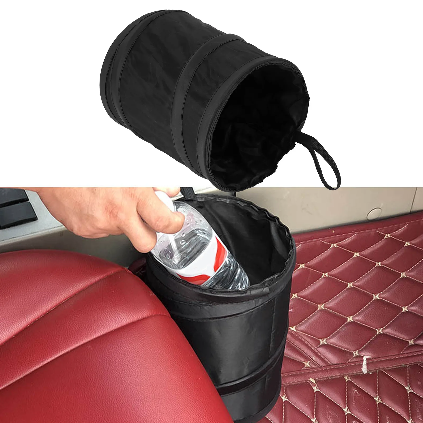Car Trash Bin Multi‑Purpose Hanging Automotive Garbage Cans for Trash Can for Tissues for Storage Bag for Dump Wrapping Paper