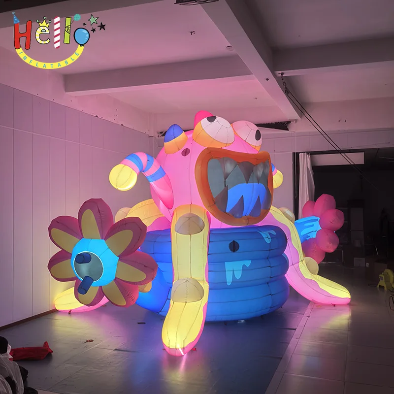 Giant Custom Inflatable Monster Playground Slide Cartoon Amusement Inflatables for Outdoor Fun City Party