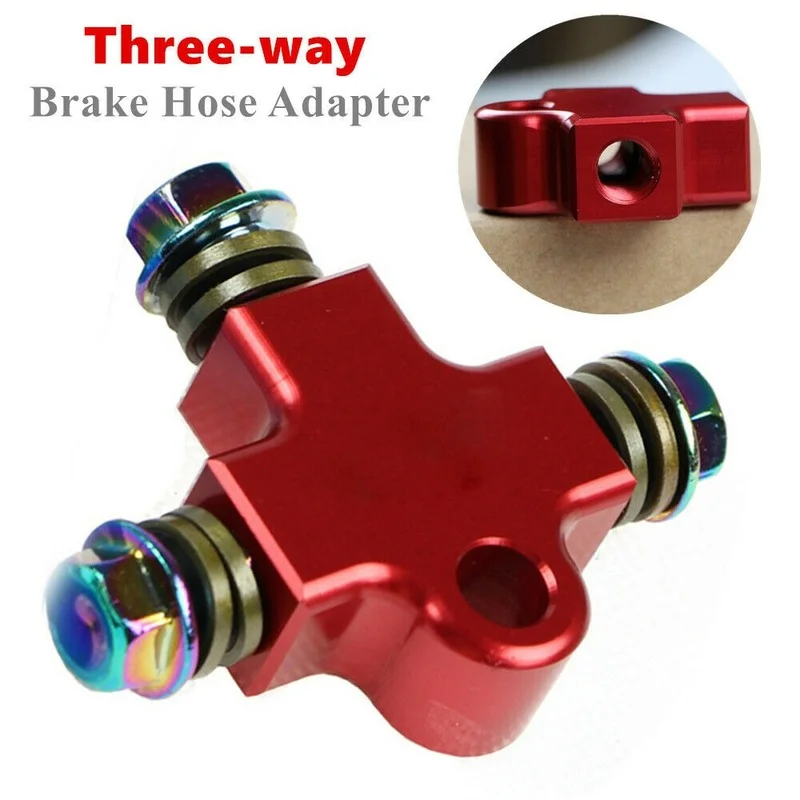 Hydraulic Brake Hose Line CNC Pipe Connector Coupling Tee Fitting 3way Adapter