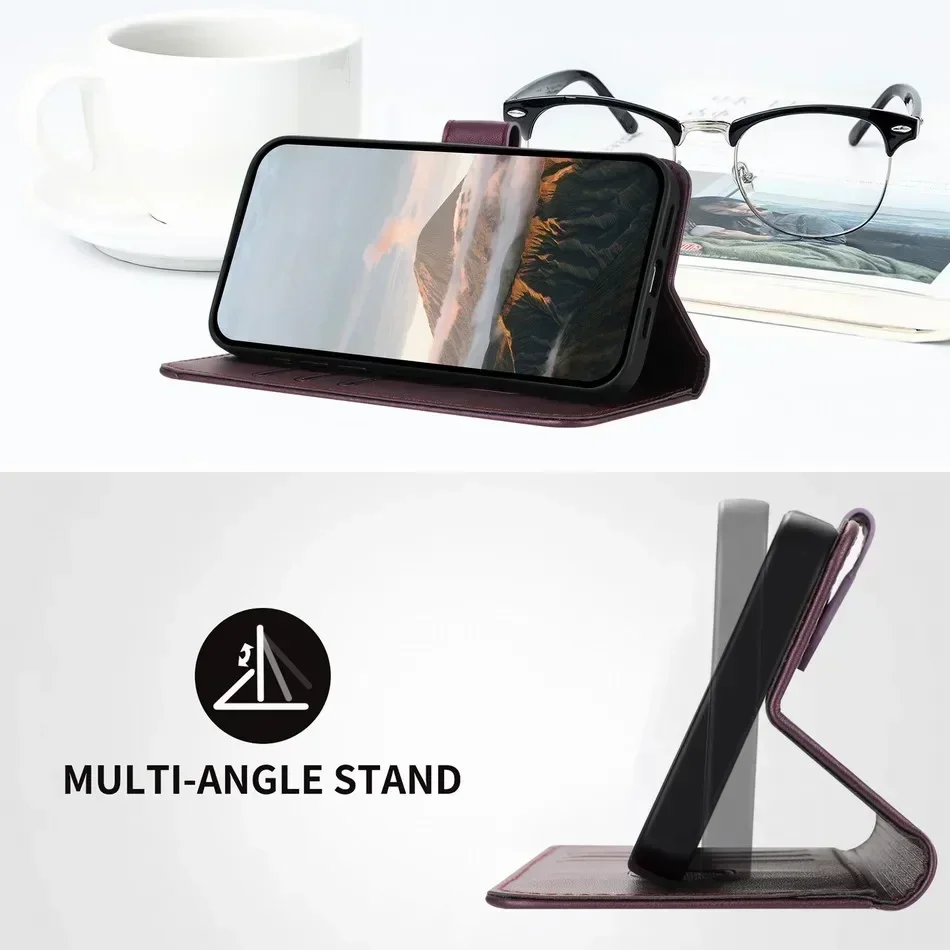 3D Triangle Wallet Phone Cover For Samsung Galaxy S25 S24 S23 S22 S21 S20 FE Ultra S10 Plus Card Slots Holder Stand Cases #NIB
