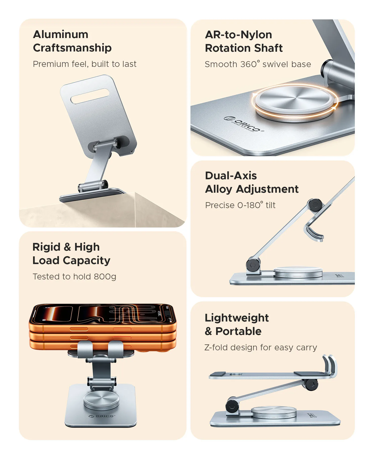 phone stand rotation