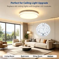 Anneau lumineux LED pour panneau circulaire, panneau de plafond rond, AC 220V, 230V, 240V, SMD, 50W, 36W, 24W, 18W, 12W 6