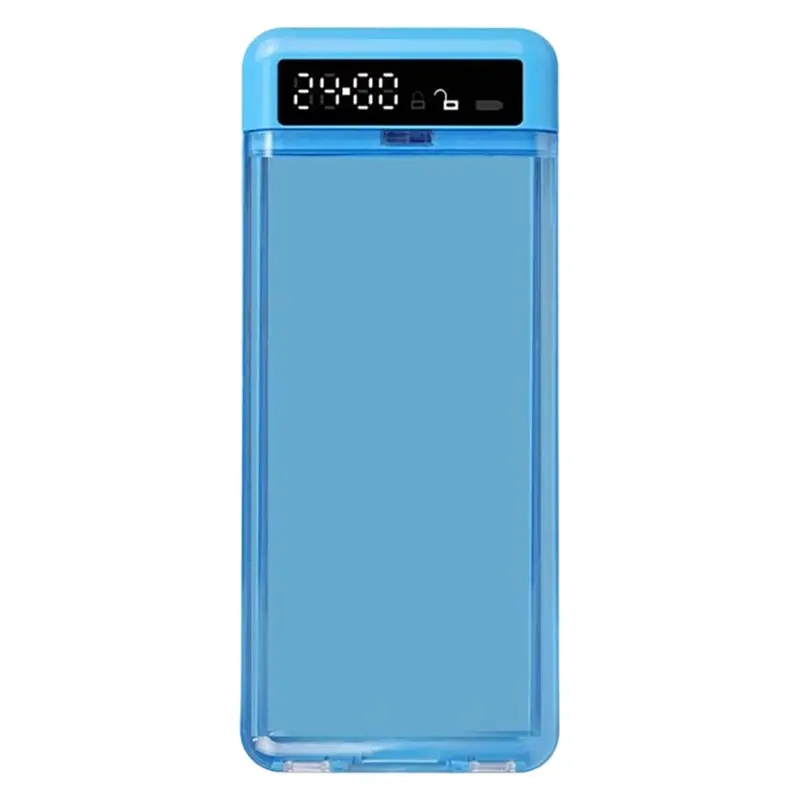 Adult Student Self-Discipline Tool Phone Lock Box With Timer LCD Display T-Shaped Opening New Phone Box Phone Locker A-AC17